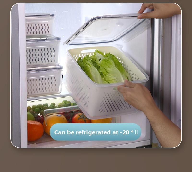 Multifunctional Crisper Box Set for Storage Drainage Microwaveable Airtight Leakproof Stackable Food Containers Ideal for Meal Prep Organization Foam Hinged Lid Container Sealing Bag Organizer with Cutter Compartmented Meal Prep Containers wrap bags fruit