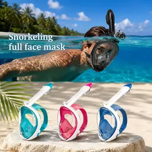 2nd Gen Direct Plug Full Dry Snorkel Regulator Set, Anti-Fog Full Face Snorkeling Mask, Waterproof Swim Goggles Kit, Durable Water Sports Gear For Diving Swimming Surfing