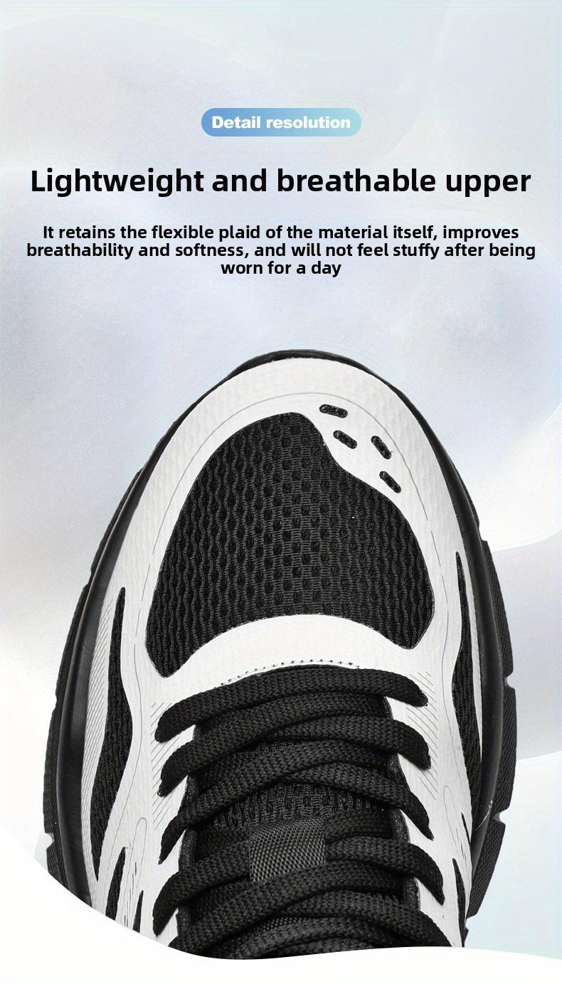 (New)2026 New Unisex Thick-Soled Breathable Running Shoes - Lightweight EVA Cushion,  "Poop Feel" Design, Black & White Colorway for Outdoor Casual Sports & Jogging, Foam Runner Shoes, Active Lifestyle, Sporty Look, Cushioned Sole, Athletic Footwear