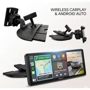 CD Slot Car Mount for Portable CarPlay Screens Heavy Duty 360° Rotation Dashboard Bracket for GPS Dashcams