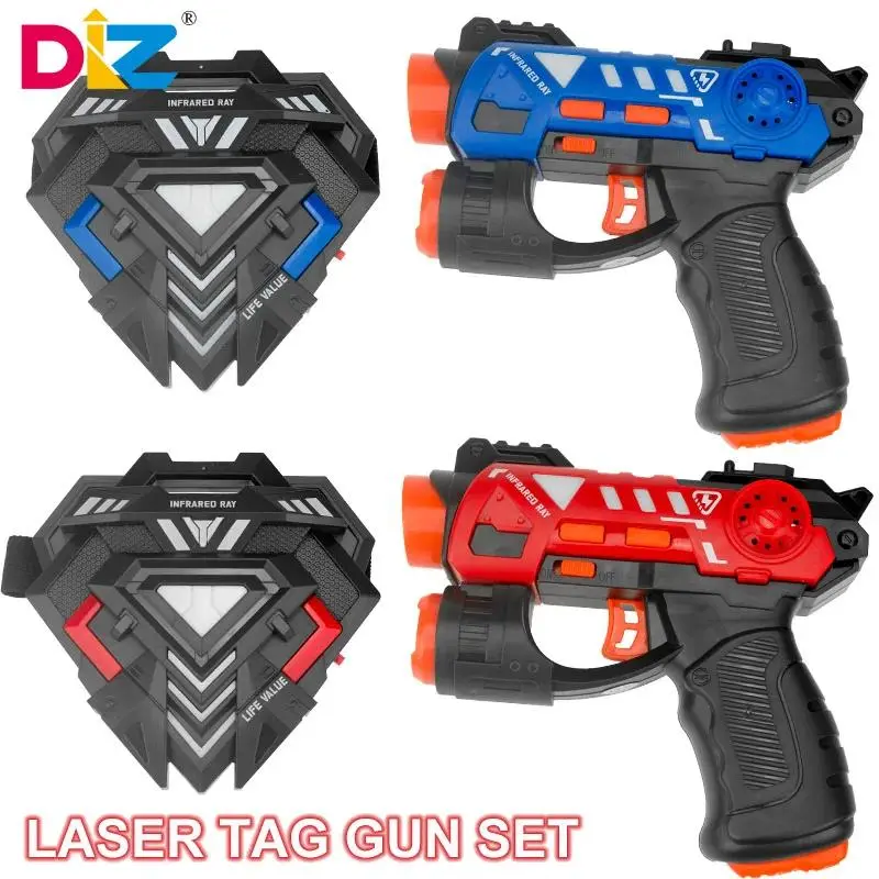 Laser Tag Gun Set Electric Infrared Battle Game Toy Guns Weapon Kids Laser Strike Pistol Christmas Birthday Gift For Boys Children Indoor Outdoor Sports