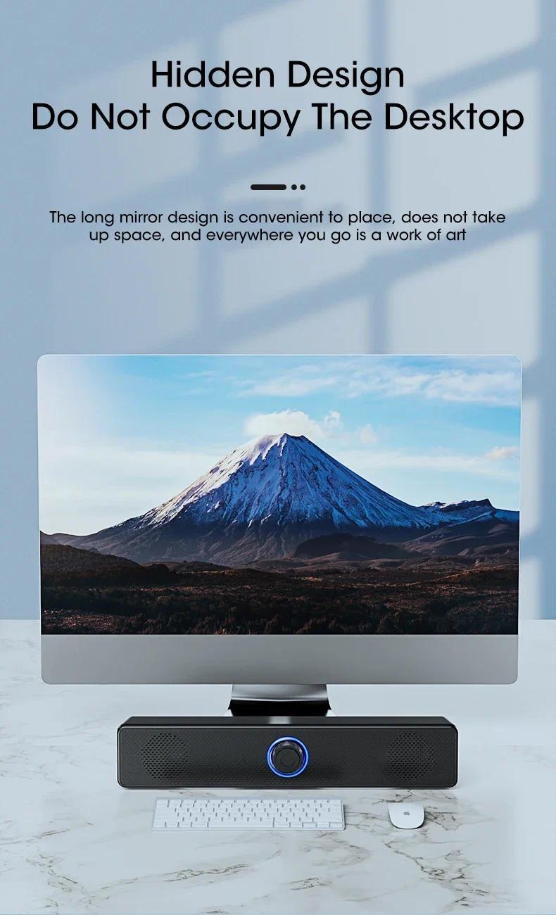 PC Soundbar Wired and Wireless Bluetooth Speaker USB Powered Soundbar for TV Pc Laptop Gaming Home Theater Surround Audio System PC Soundbar Wired and Wireless Bluetooth Speaker USB Powered Soundbar for TV Pc Laptop Gaming Home Theater Surround Audio System