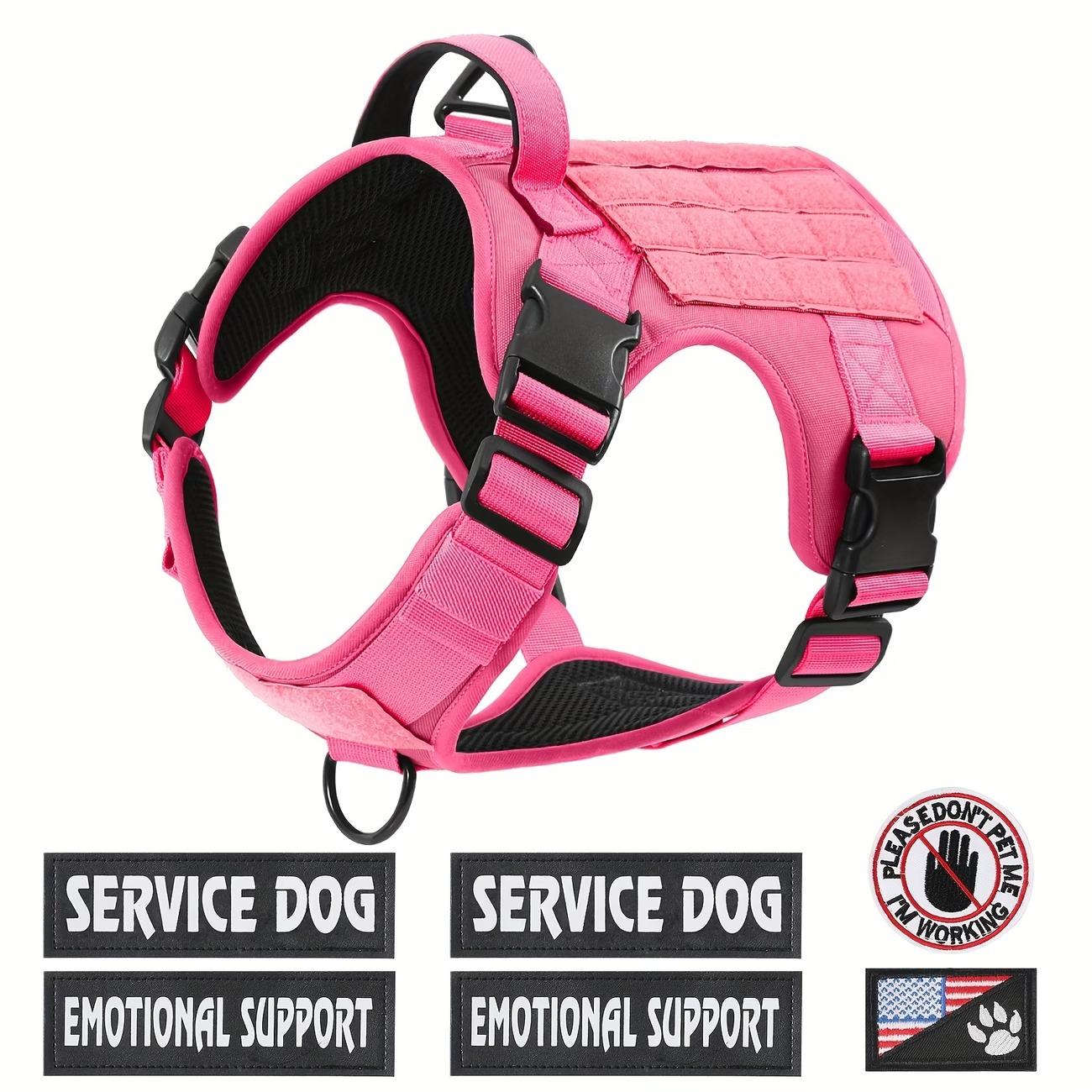 Tactical Dog Harness for Small Medium Large Dogs No Pull Adjustable Harness Training Easy Control Pet Vest with patches set Reflective Working Training