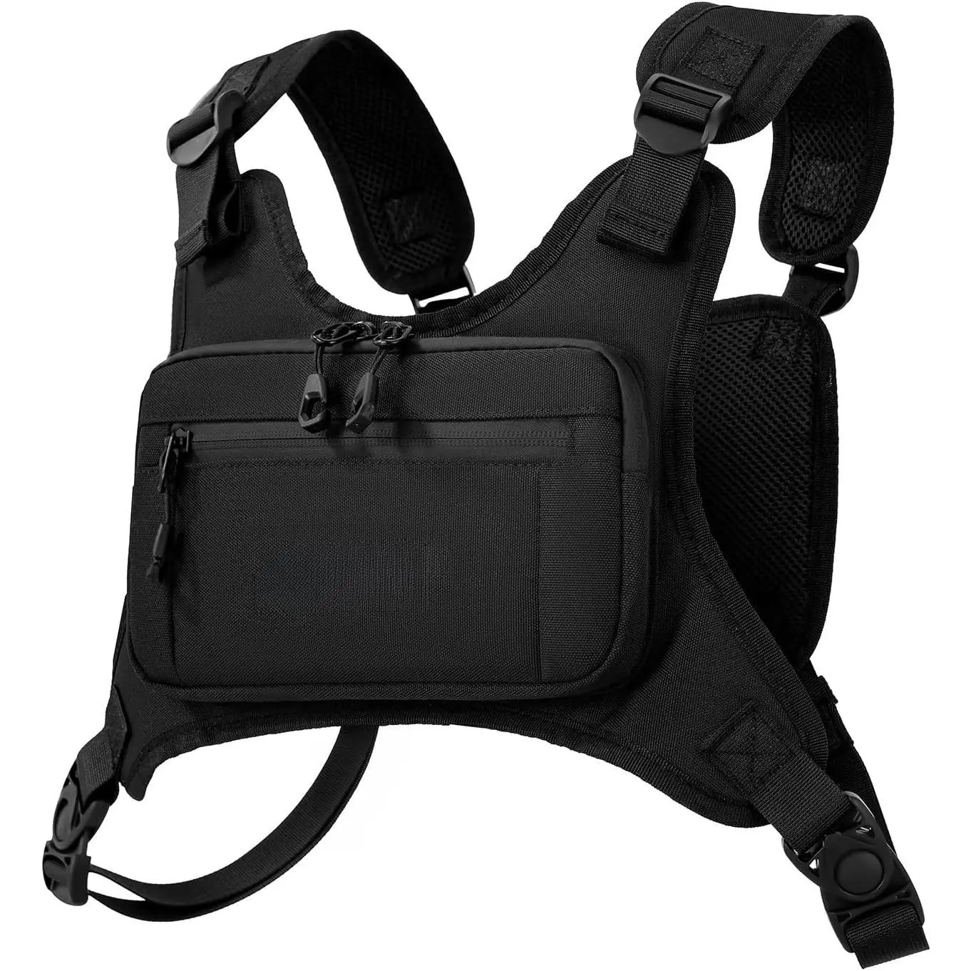 Chest Bag For Men Women, Water Resistant Lightweight Front Chest Pack, Running Vest Bag With -In Phone Holder & Extra Storage For Workouts, Running, Cycling