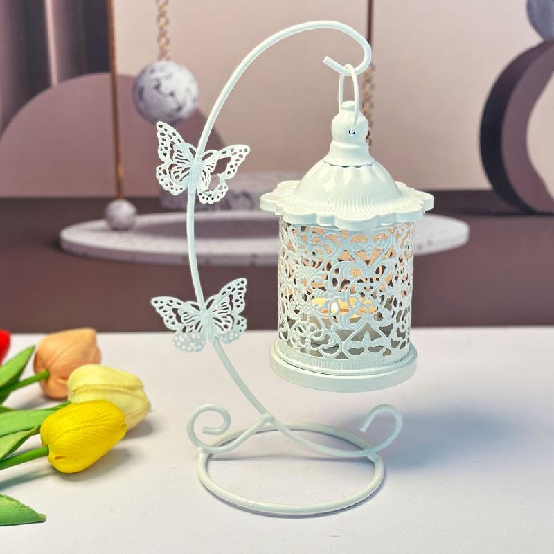 Butterfly Design Hanging Candle Holder, 1 Count Creative Retro Metal Hanging Basket Ornament, Decorative Ornament for Home Party Wedding, Room Decor