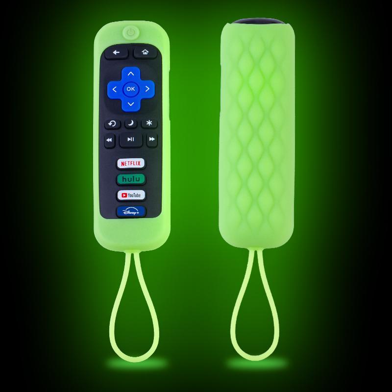 Remote Control Case, 1 Count Luminous Silicone Remote Control Cover, Dustproof Remote Control Protector for TCL Roku TV Remote Control