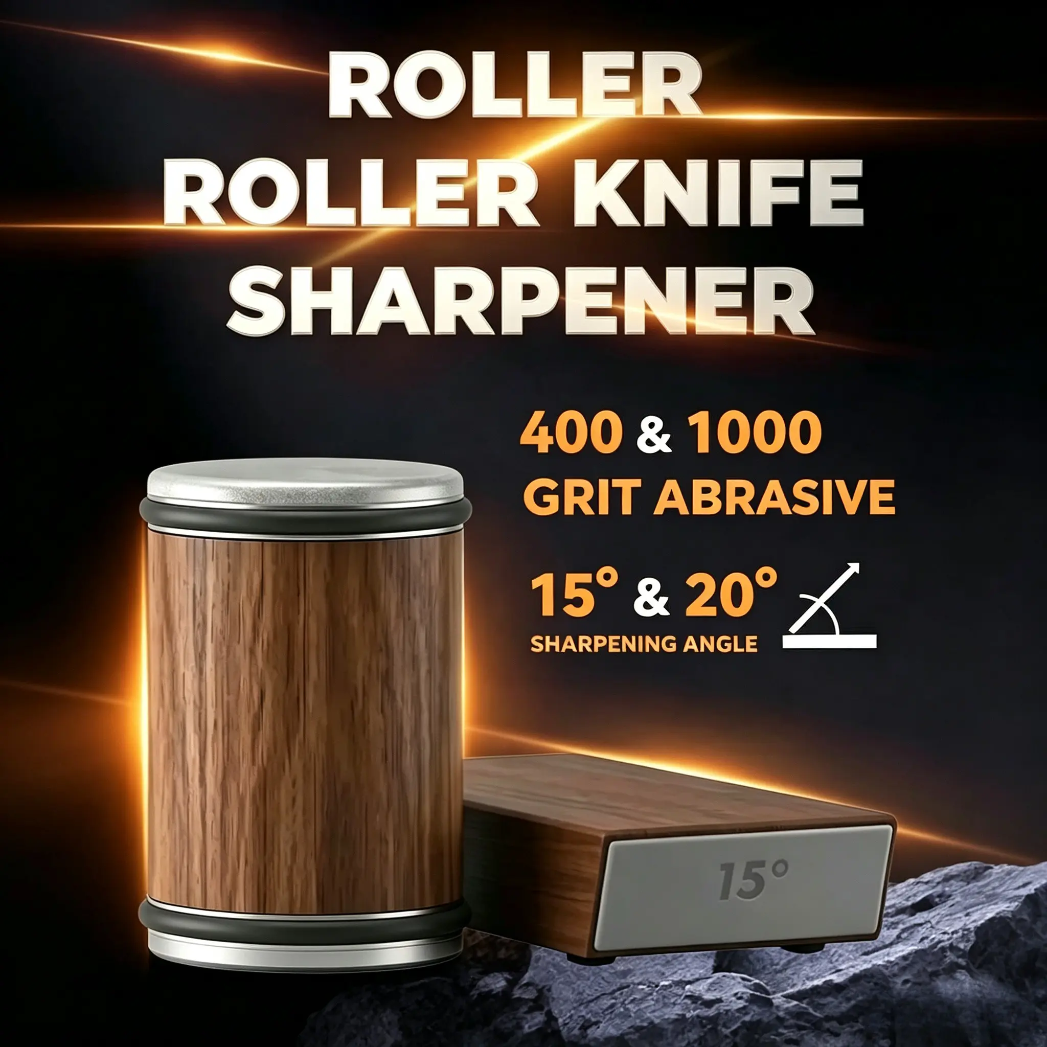 400g Coarse Grinding + 1000g Fine Polishing, Ideal Home Knife Sharpening Kit, Essential Kitchen Tool for Precision Edge Maintenance