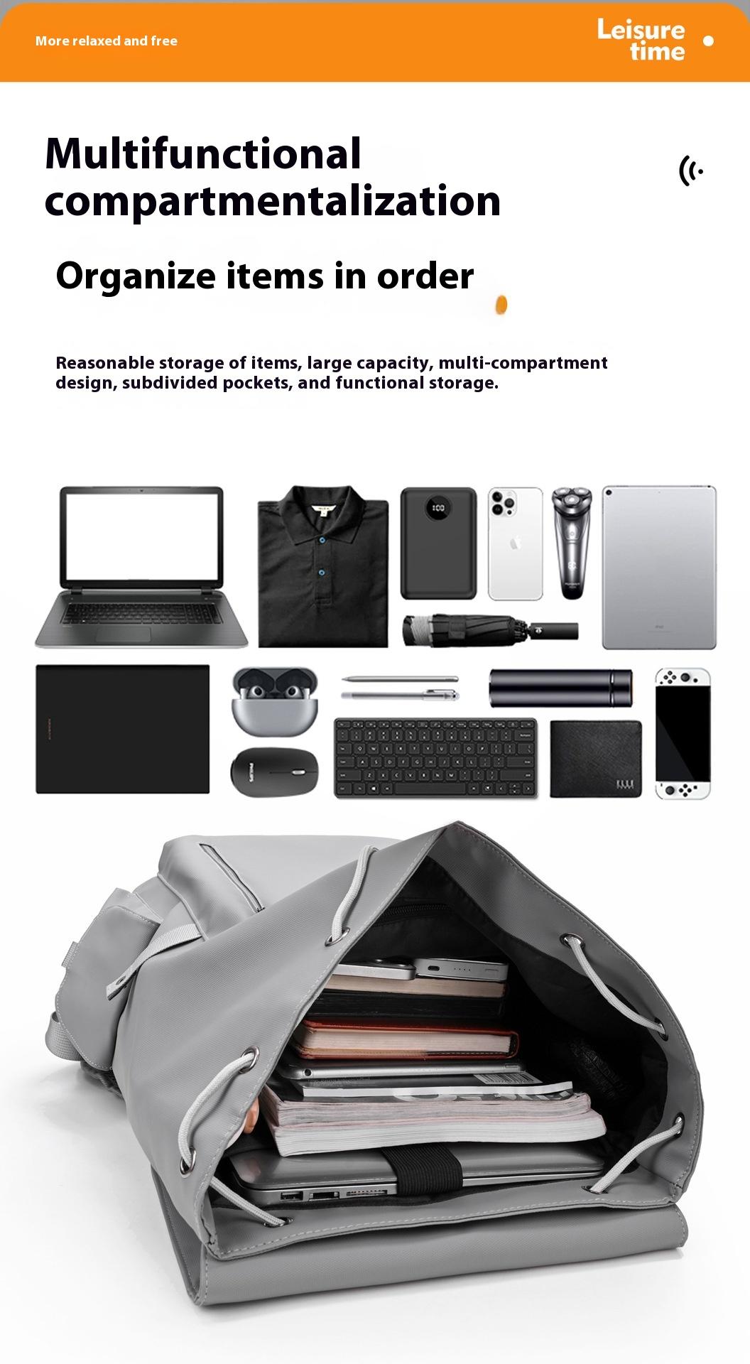 BIGWIG Men's Backpack Large Capacity Waterproof Laptop Bag for High School and College Students Travel School Bookbag Casual Outdoor Durable