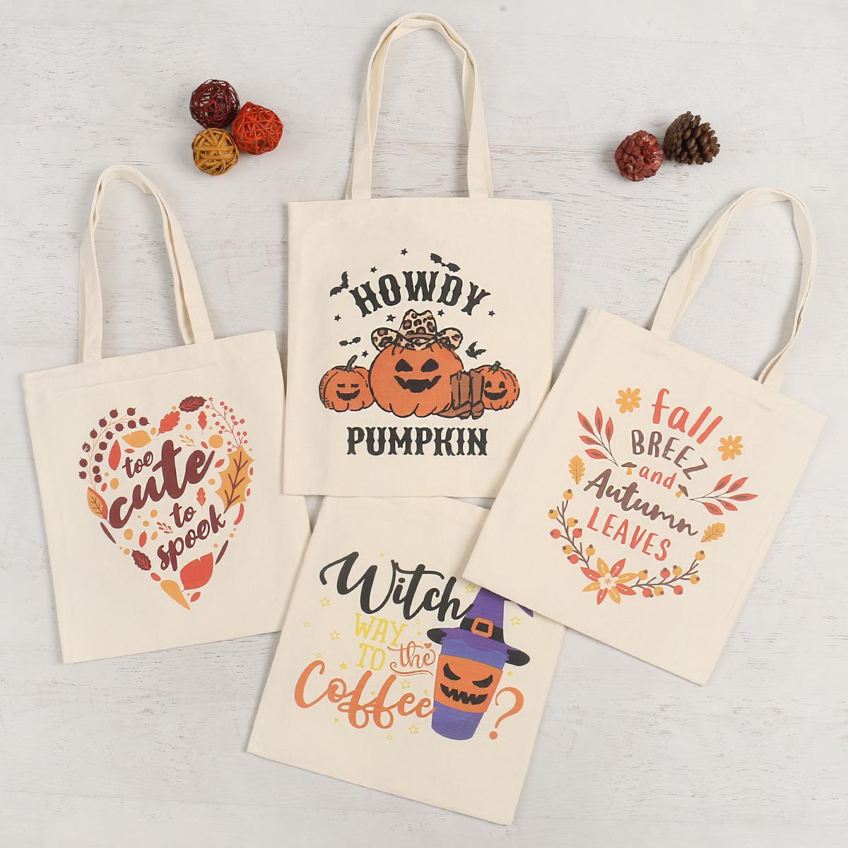 Seasonal Women's Assorted Print Canvas Printed Tote Bags – Durable Printed Canvas Tote Bag - Reusable, Multi-Use for Travel, Shopping & Everyday