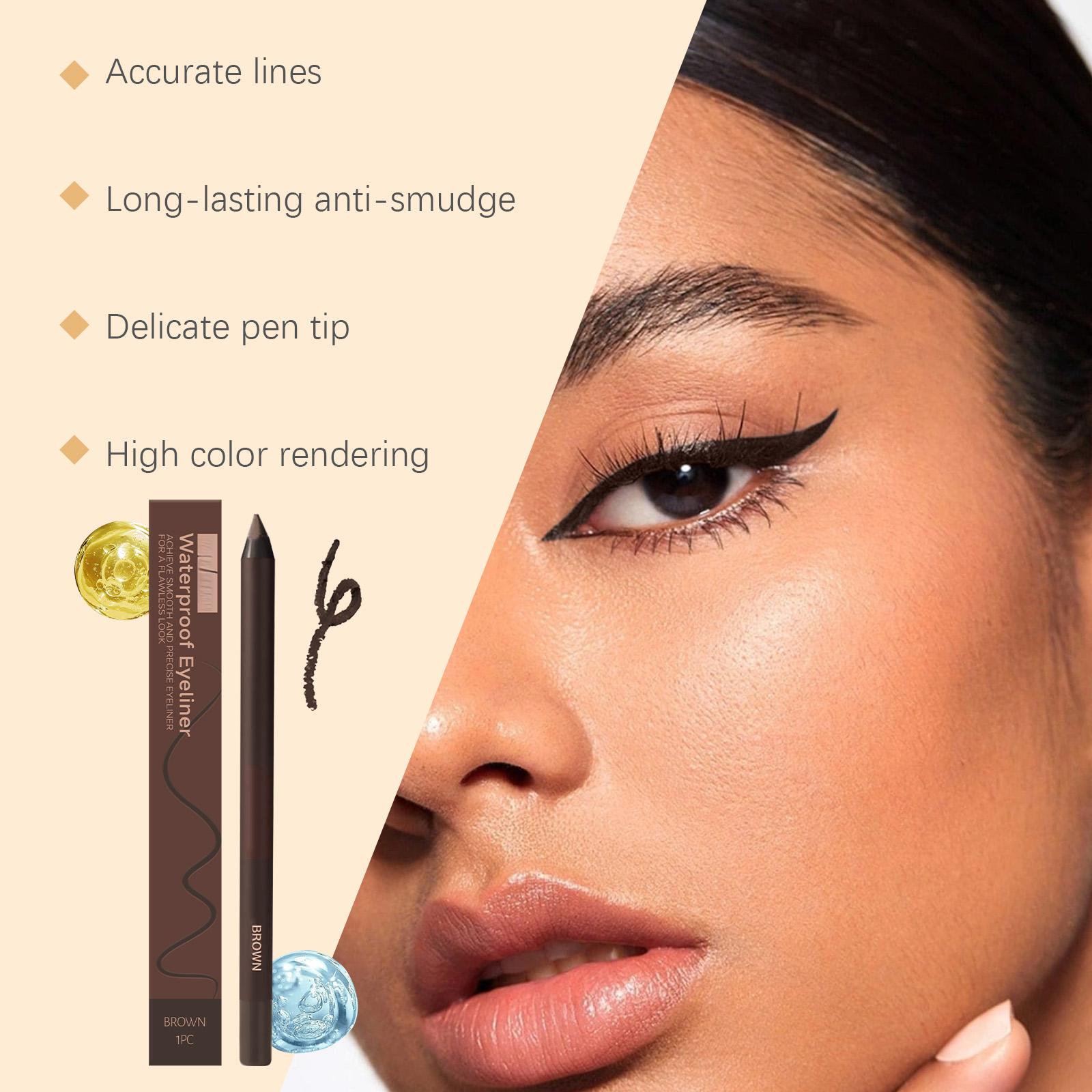 Brown Eyeliner Pen For Eye Beauty, Waterproof And Non-Fading, Smooth And Flowing Eyeliner Gel Pen
