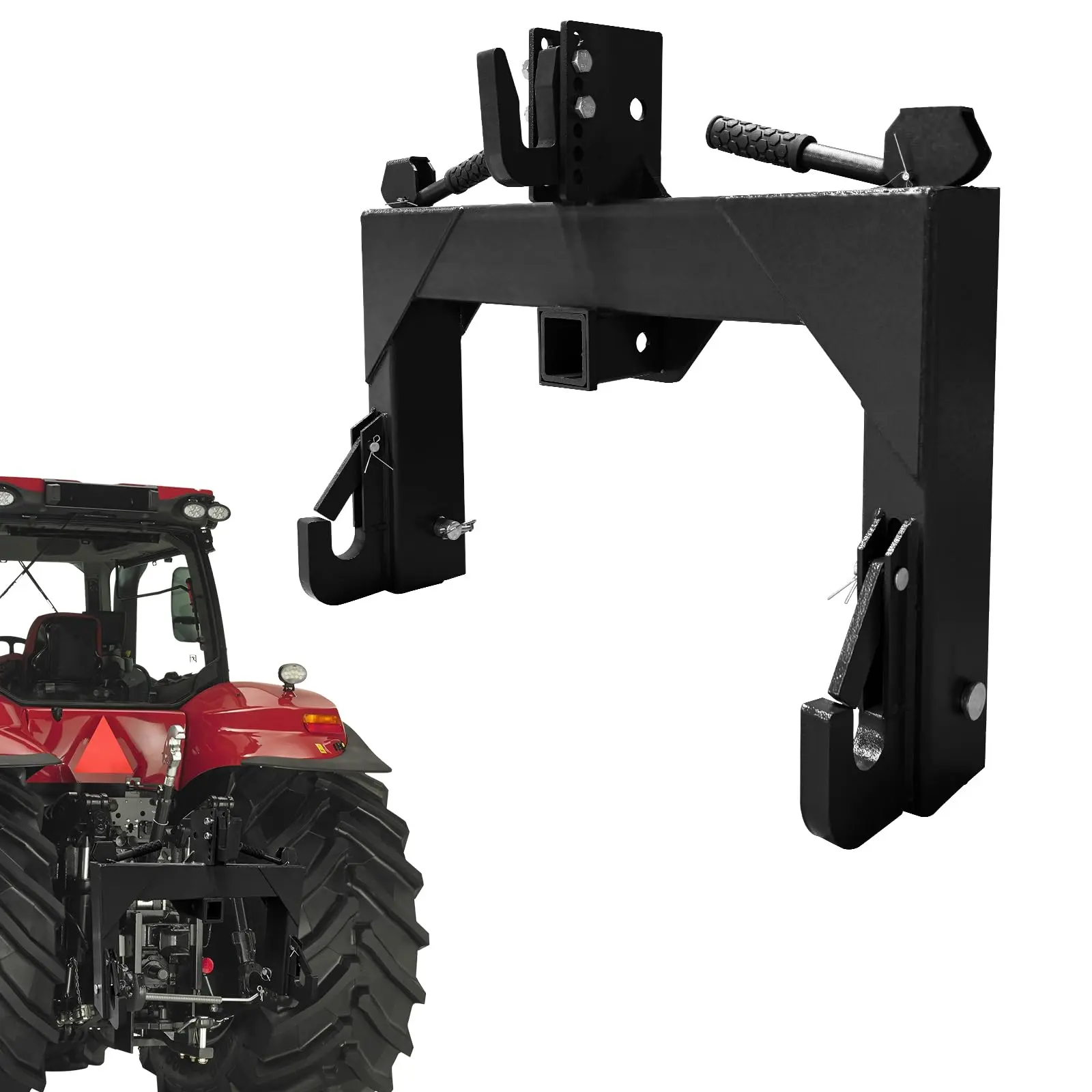 Garvee 3 Point Quick Hitch with 2" Receiver – 5-Level Quick Adjust Bolts