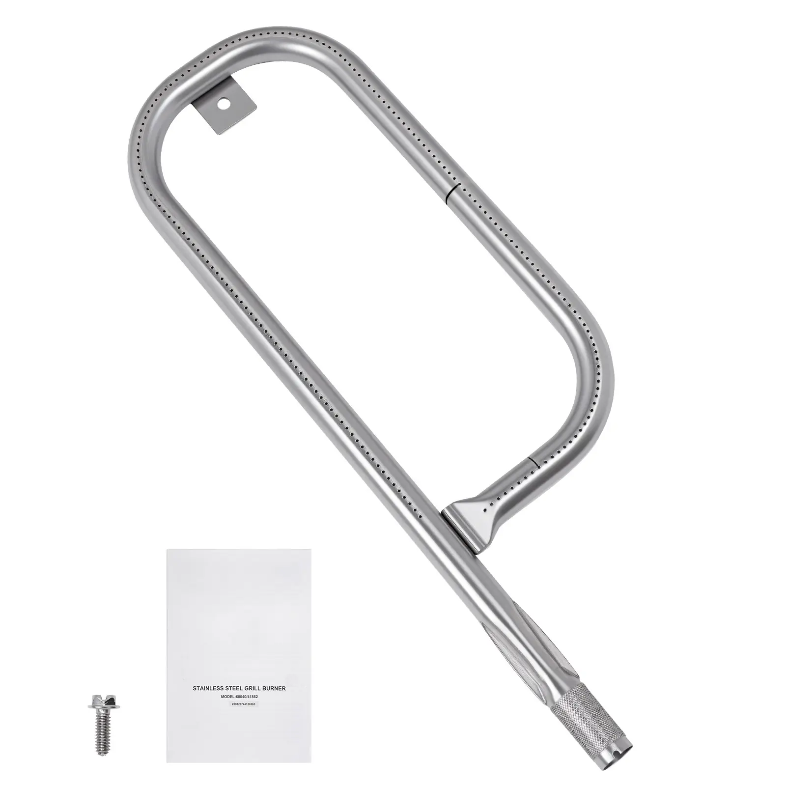 Grill Burner Tube for Weber Q100, Q120, Q1000, Q1200, Baby Q Gas Grills, 17 inch 304 Stainless Steel Tube Burner for Weber 516001, 516002, 50060001, Replacement Part 69957, 60040, 41657, 45657