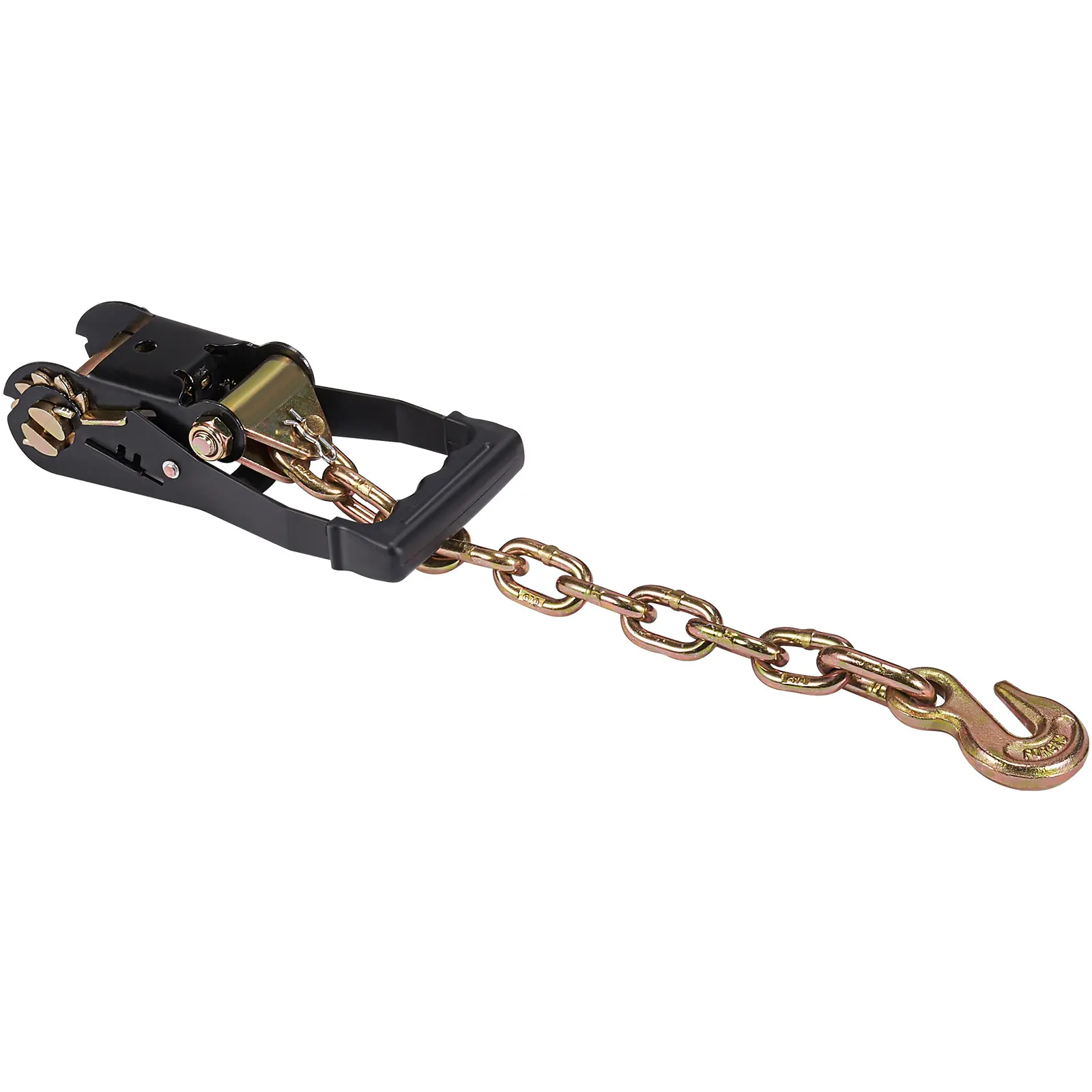 Car Tie Down with Chain Anchors, Lasso Style 2"*120" Tire Straps, 5865 LBS Working Load, 11023 LBS Breaking Strength, with Heavy Duty Ratchets for Passenger Car, ATV, SUV, UTV, Truck, 4-Pack