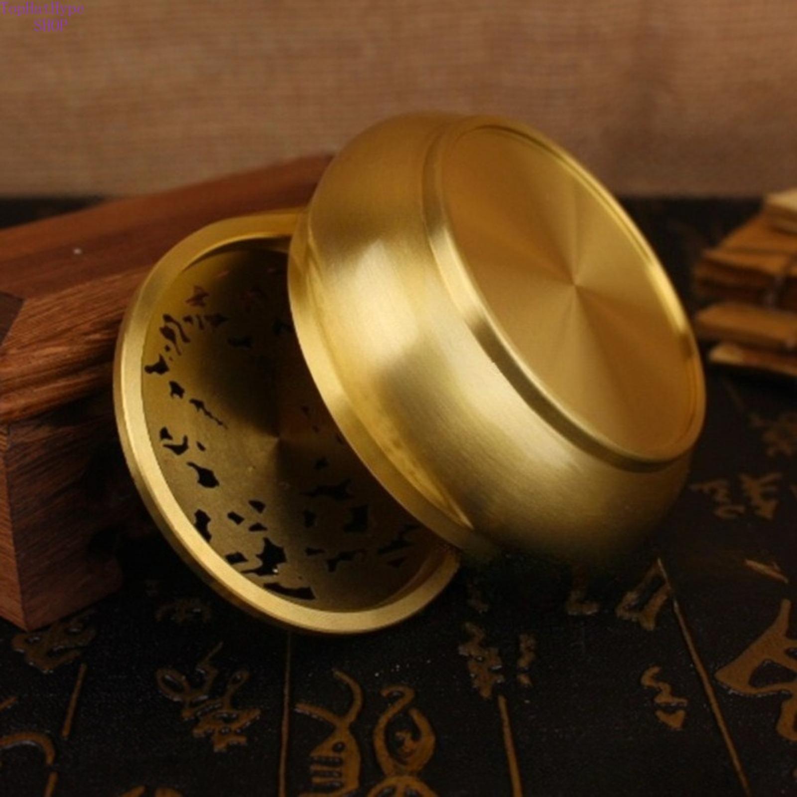 Vintage Brass Incense Burner with Double Fish & Dragon Phoenix, Chinese Style Zen Home Decor, Creative Tea Ceremony Ornament for Indoor Use