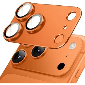 iPhone 17 Pro Max Smartphone Camera Lens & Module Protector Accessory, 1-Pack Cosmic Orange 9H Tempered Glass Cover with Aviation Aluminum Frame, Full Coverage, 12 FT Shatterproof, Anti-Scratch, Case-Friendly, Magnetic Cellphone Handheld Guard
