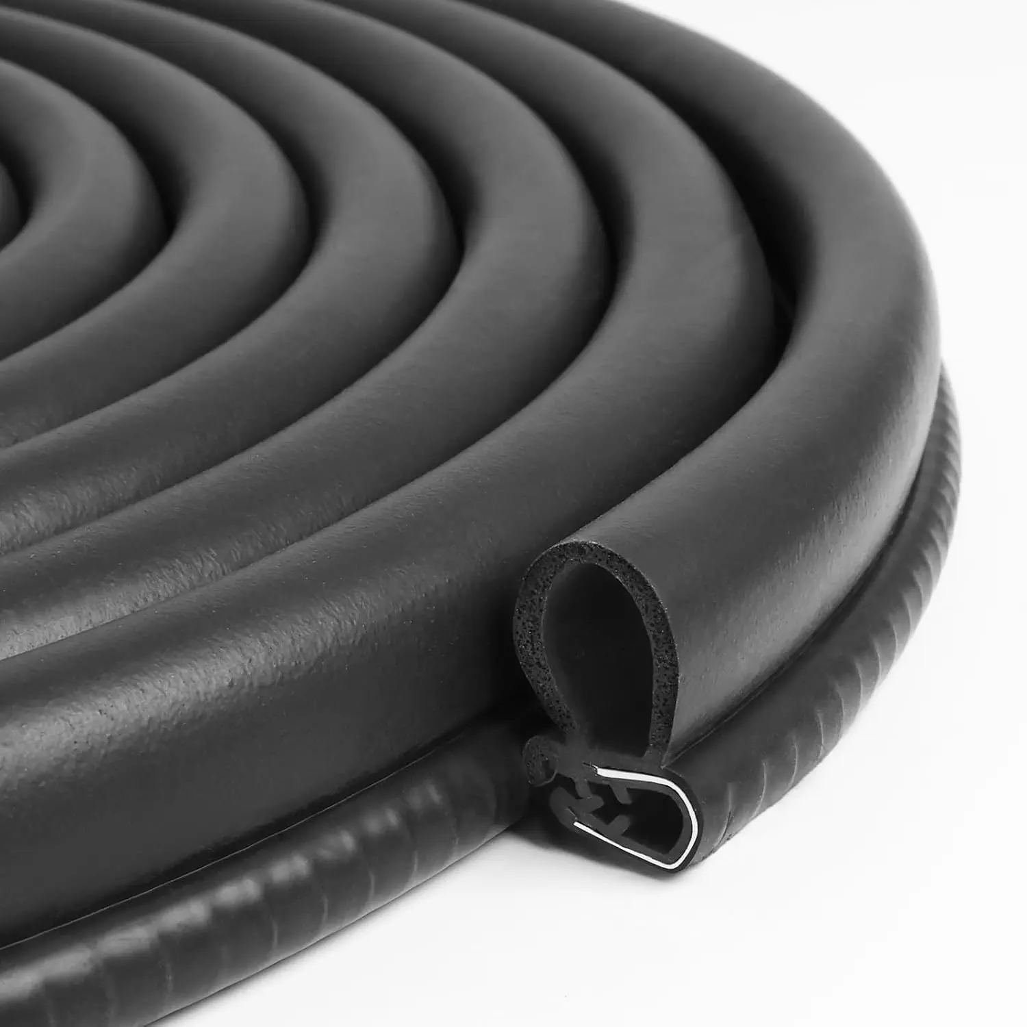 Synthetic Automotive Weather Stripping Door Seal - 10 FT Strip Seal Trim Gasket with Side Bulb for RVs, Auto Weatherproofing Applications