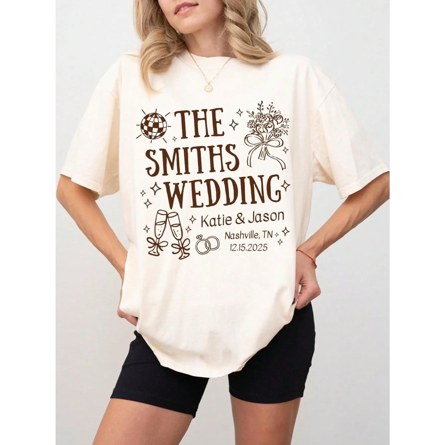 1pc Wedding T-Shirt Toss Matching Wedding Shirts Funny Wedding Favors Personalized Wedding Merch