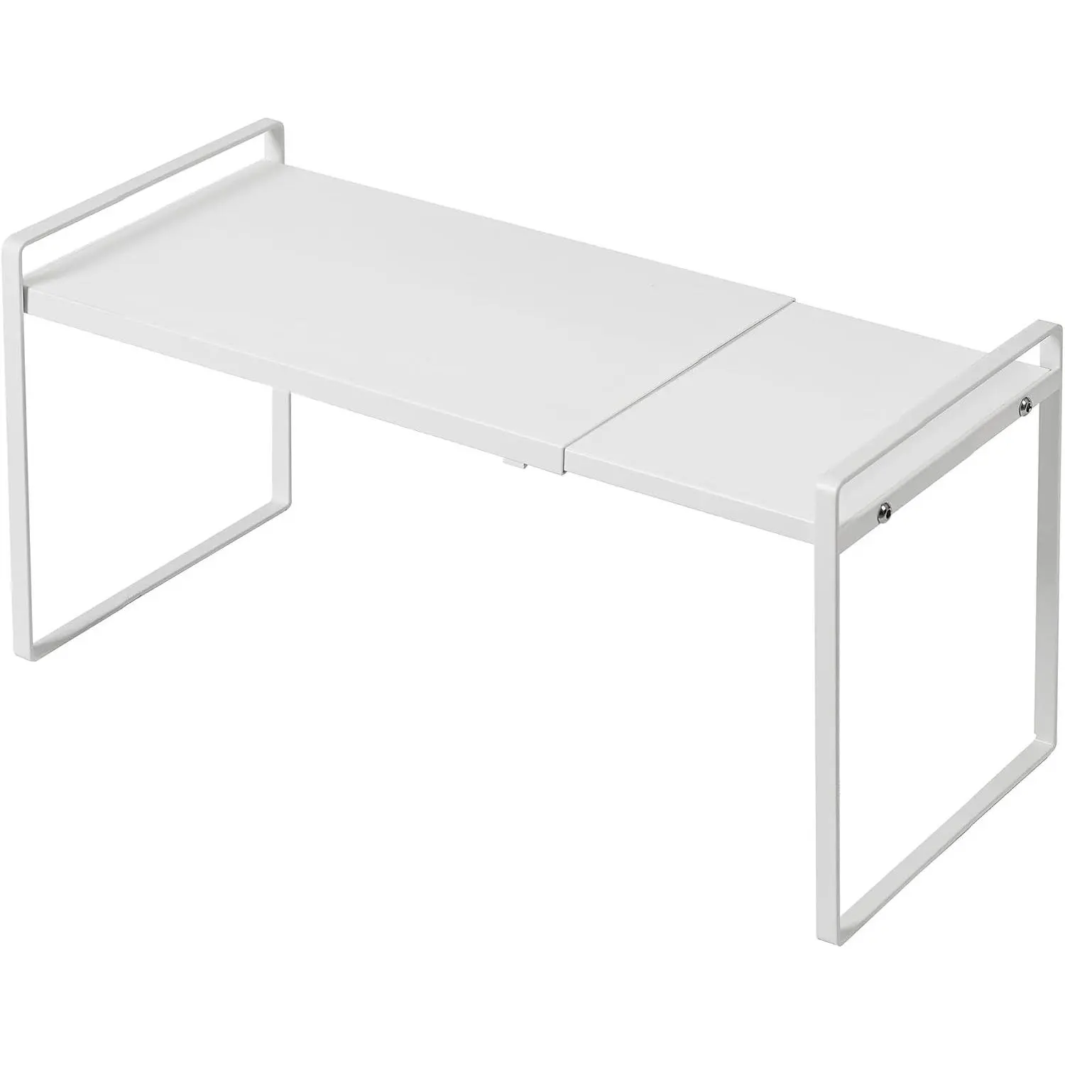 Expandable Shelf for Cabinets, Cabinet Shelf Riser, 8.6" White