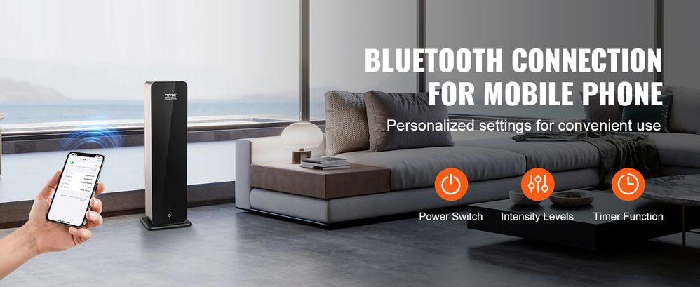 VEVOR Scent Air Machine for Home, 950ml Bluetooth Smart Cold Air Diffuser, 3000sq.ft Waterless Essential Oil Scent Air Diffuser, Floor Standing Aromatherapy Machine for Large Room, Office, Hotel
