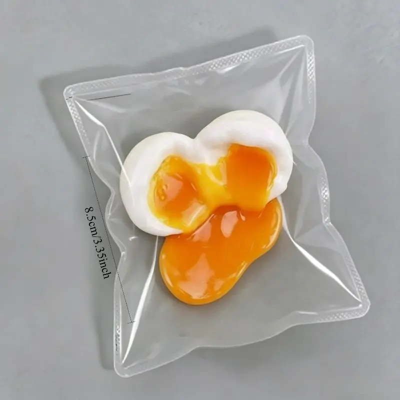 2pcsStress Relief Toy, Runny Yolk Egg Squeeze Toy Relax Simulation Soft-Boiled Egg Sensory Toy Relaxation Pinch Fidget Toy Decompression Stress Ball