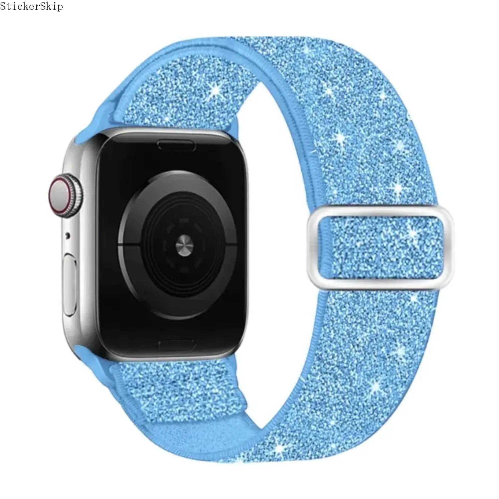 2026 Trendy Elastic Nylon Solo Loop Apple Watch Band – Adjustable Stretch Strap Compatible with 38–45mm Series 3–7 & SE, Soft Breathable Lightweight Wristband for Daily Wear, Fitness, Sleep & Gift