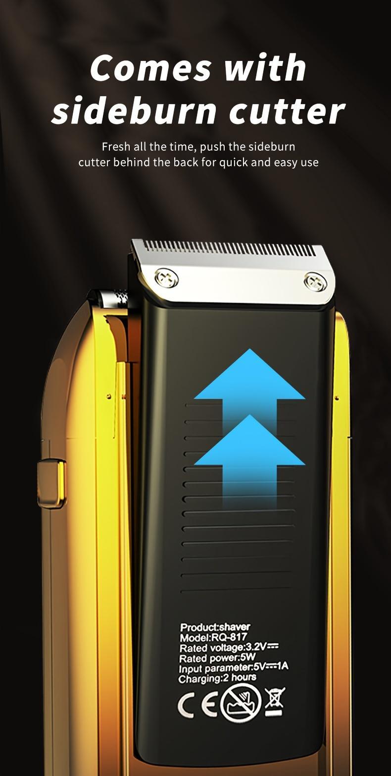 Professional USB Rechargeable Electric Razor - 2-in-1 Bald Hair Trimmer - Gentle Beard Hair Trimmer - Electric Razor Band Barber Clippers - Aluminum Foil Head - Festivals & Christmas Gifts