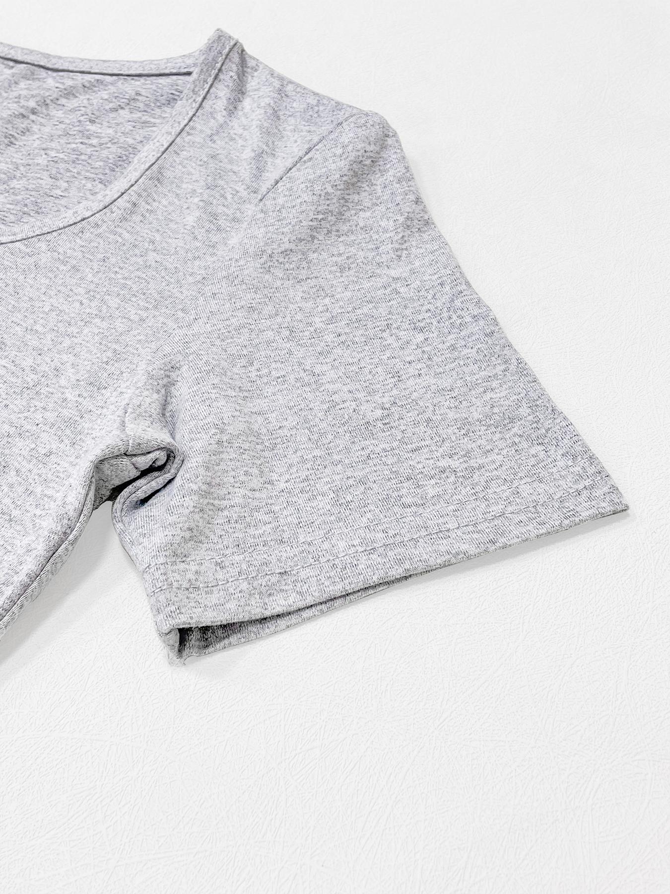 Women's Plain Square Neck Bodycon Dress, Chic Elegant Fit Style Casual Short Sleeve Long Dress for Summer, Ladies Clothes for Daily Wear