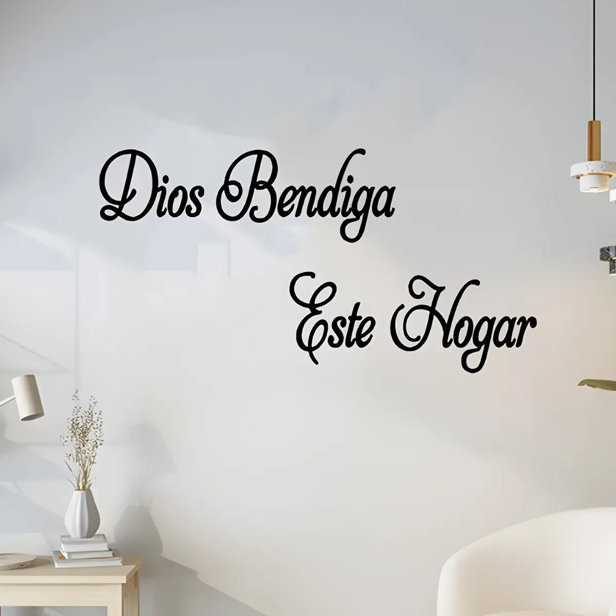 Spanish Bible Wall Sticker, God Bless This Home Scripture, Christian Prayer Decal for Living Room, Kitchen, Bedroom Home Decoration, Decorative Wall Decal