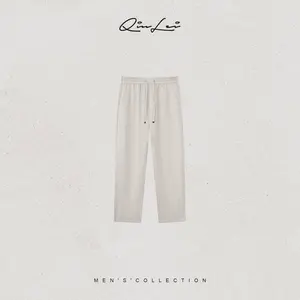 MBNL-F/Qinlei Menswear 100% Linen Slub Weave Natural Color Casual Pants LL-WSKZ20047