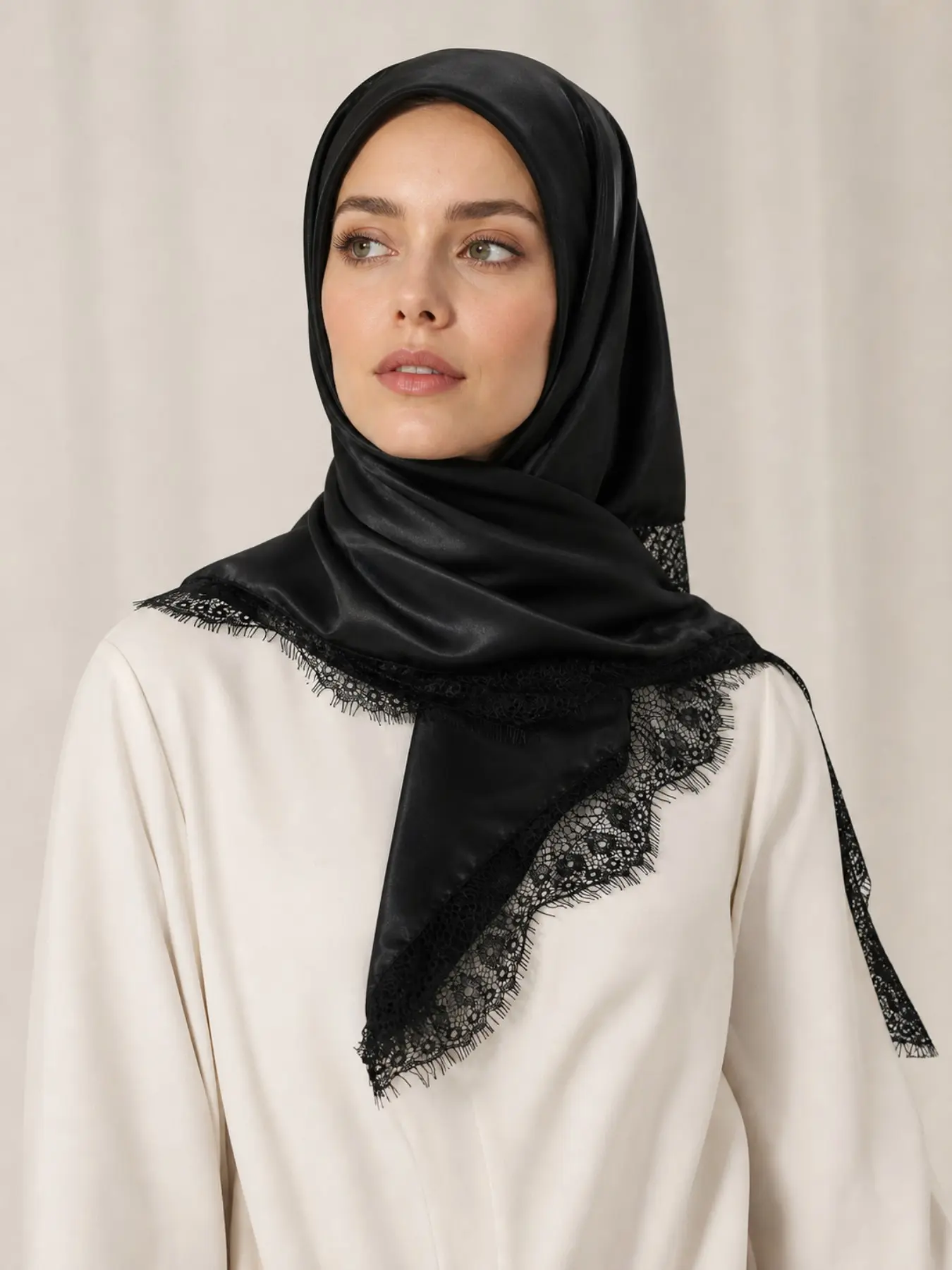 Elegant Plain Headscarf for Women, Wrap Design Hijab for Muslim Daily Wear, Four-Season Minimalist Scarf, Perfect for Evening Outings, Muslim Headscarf Cover
