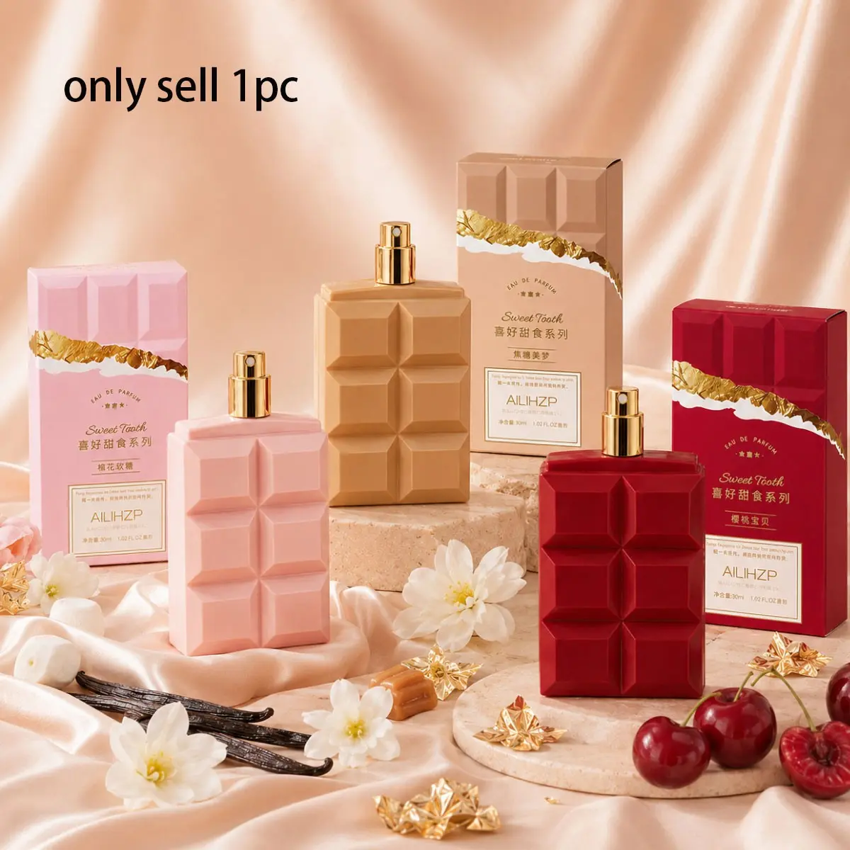 1count 30ML Chocolate Perfume for Women, Dessert Scent, Long-Lasting Scent, Portable, Suitable for All Occasions, Ideal Gift, Student Perfume