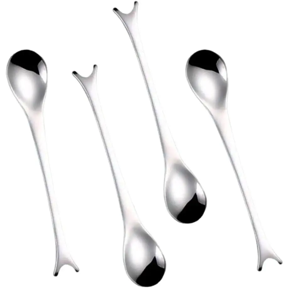 Small Dessert Spoons,Coffee Spoons,5.5 Inches,4 Pieces. | Espresso Ice Cream Spoon,Stainless Steel spoon