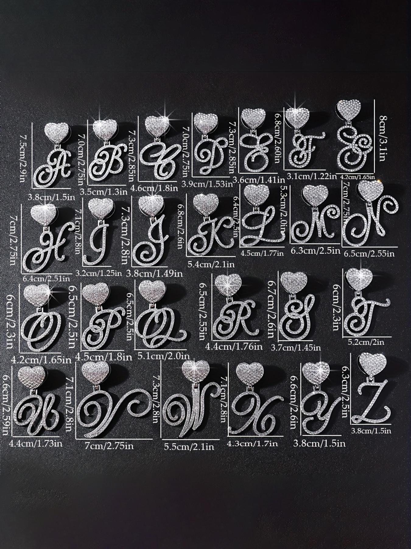 Rhinestone Decorated Letter Design Pendant Necklace, Fashion Jewelry for Party, Daily Clothing Decor, Trendy All-match & Exquisite Jewelry for Birthday Gift, Fashionable Rhinestone Decorated