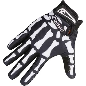 Azarxis Skeleton Gloves Adjustable Lightweight Racing Skull Sports Work Bone Gloves Anti-Slip Breathable for Men & Women Motorcycle, Cycling, Biking, Workout