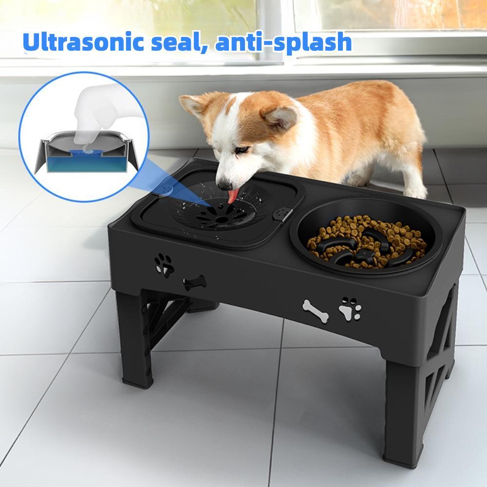 Adjustable Pet Feeding Bowl, 1 Set Ultrasonic Seal Pet Feeder with Anti-slip Design, Pet Feeding Supplies for Small & Medium & Large Dogs & Cats #GLOBAL PICKS