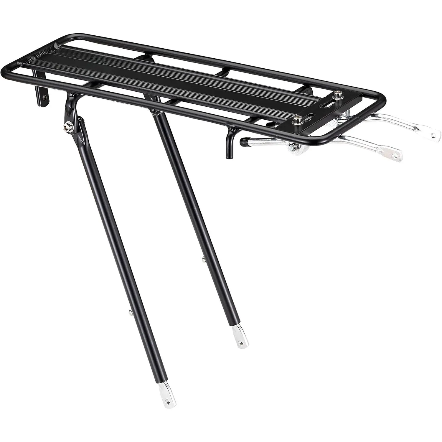 Rear Bike Rack, 26 lb Capacity, Lightweight, Compact and Durable Construction, Fits Most Adult Bicycle Frames, Cargo Options for Backpack, Baskets & More, Bicycle Rack for Back of Bike