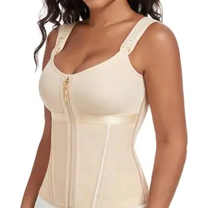 Waist Trainer Corset, Waist Trainer with Bra Corset Shapewear Compression, Adjustable Zipper And Hook-eyes