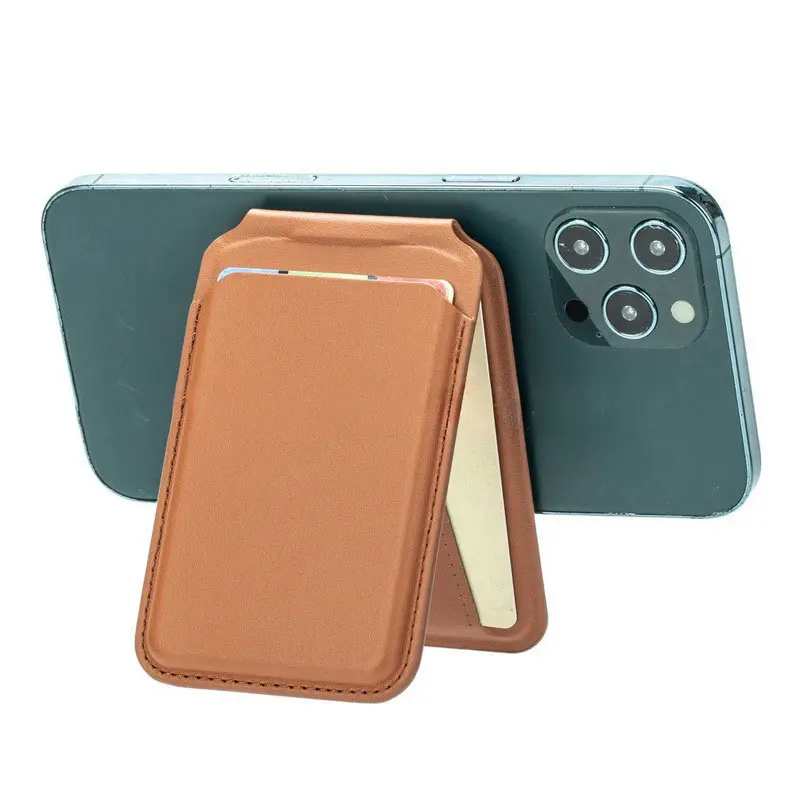 Compatible with Apple 15 phone, magnetic card holder with adjustable angle stand, MagSafe card case, European and American style