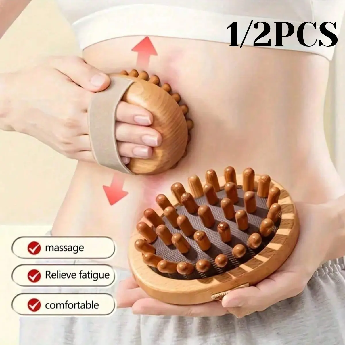 Massage Comb/padding Brush, Body Massage and Therapy Tool, Promotes Lymphatic Circulation, Reduces Edema, Ideal Gift for Friends and Family