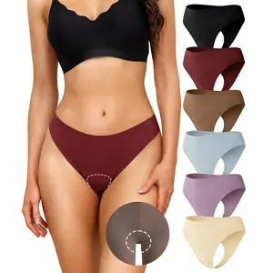 LEVAO Women's Seamless G-String Thong Panties, Anti Cameltoe, No Show Invisible Underwear, Comfortable Fit