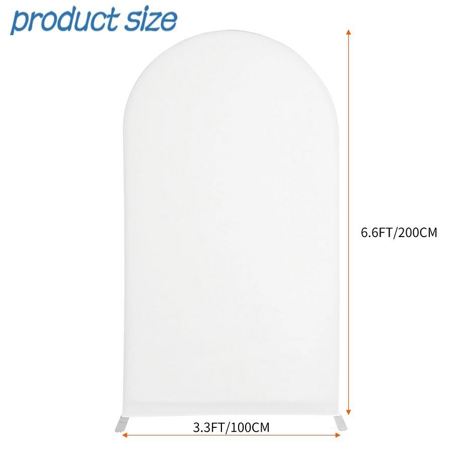 Arch Backdrop Cover, Double-sided Wedding Arch Cover, Spandex Fitting Round Top Backdrop Cover, Party Decoration Supplies for Birthday Party Wedding Decoration, Party Decorations Banners, Wedding Arched Backdrop (Arch Support Not Included)