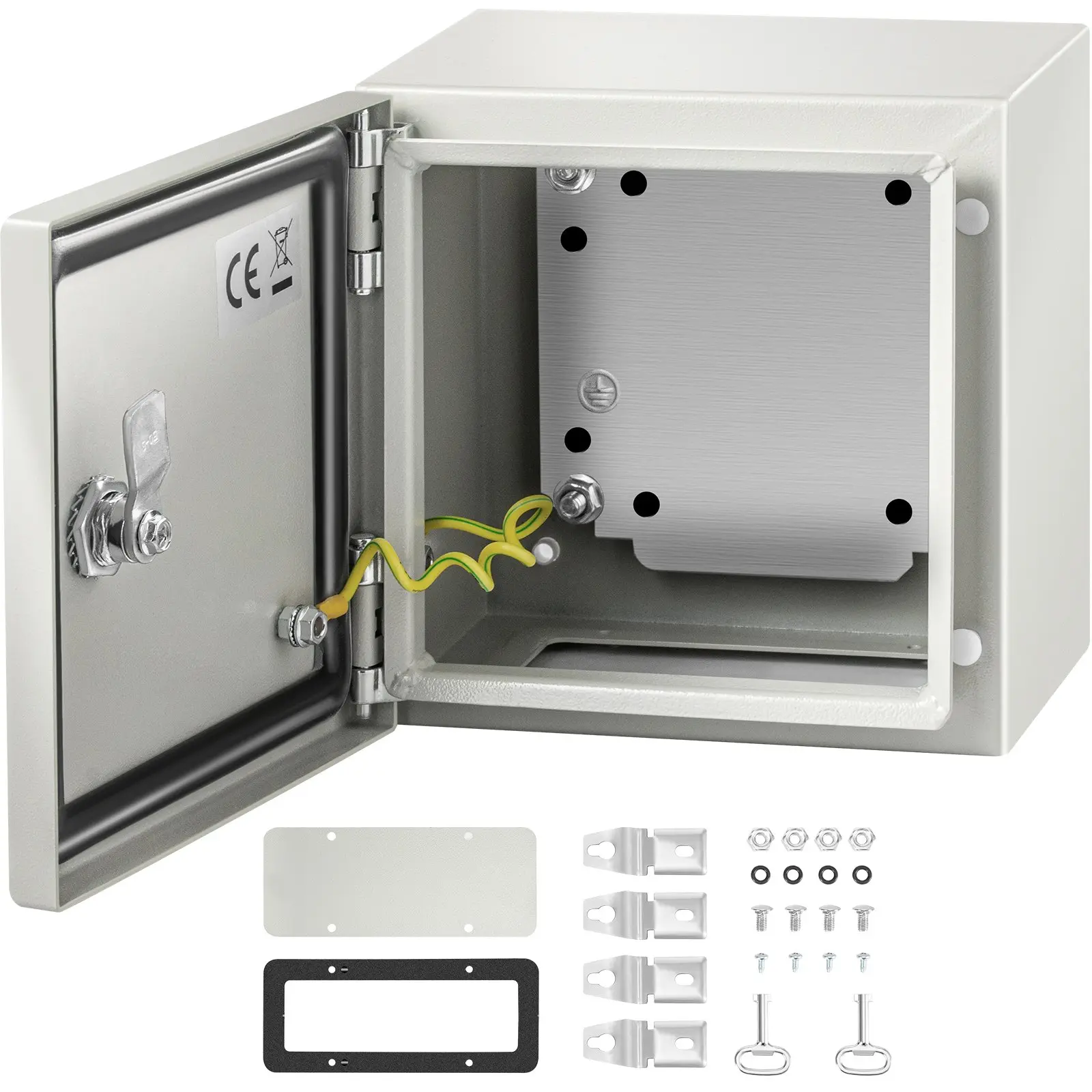 NEMA Metal Case, 8x8x6'' NEMA 4X Metal Electric Enclosure, IP66 Water Dust Resistant, Suitable for Both Outdoor Indoor Electrical Connections