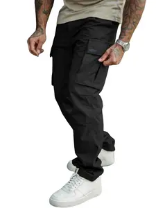 Men's Military Style Cargo Pants, Aesthetic Loose Fit Multi-Pocket Design, Perfect for Outdoor Activities & Daily Wear