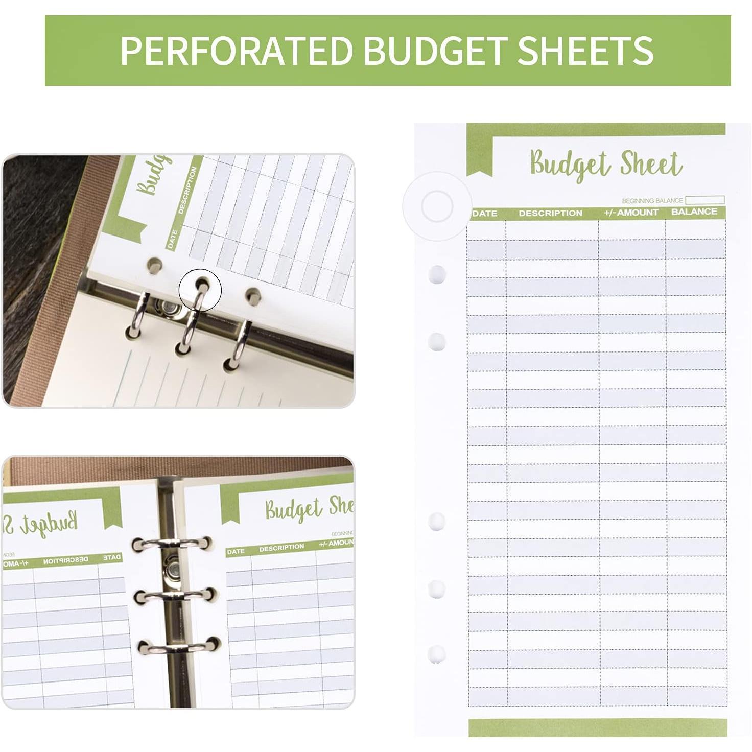 70 count A6 Expense 6-Hole Punched Budget Sheets Include 60 count Expense Budget Sheets 6 count 6 Holes Zipper Envelopes 4 count 6 Ring Notebook Card Binder Pockets 70 count A6 Expense 6-Hole Punched Budget Sheets Include 60 count Expense Budget Sheets 6 count 6 Holes Zipper Envelopes 4 count 6 Ring Notebook Card Binder Pockets