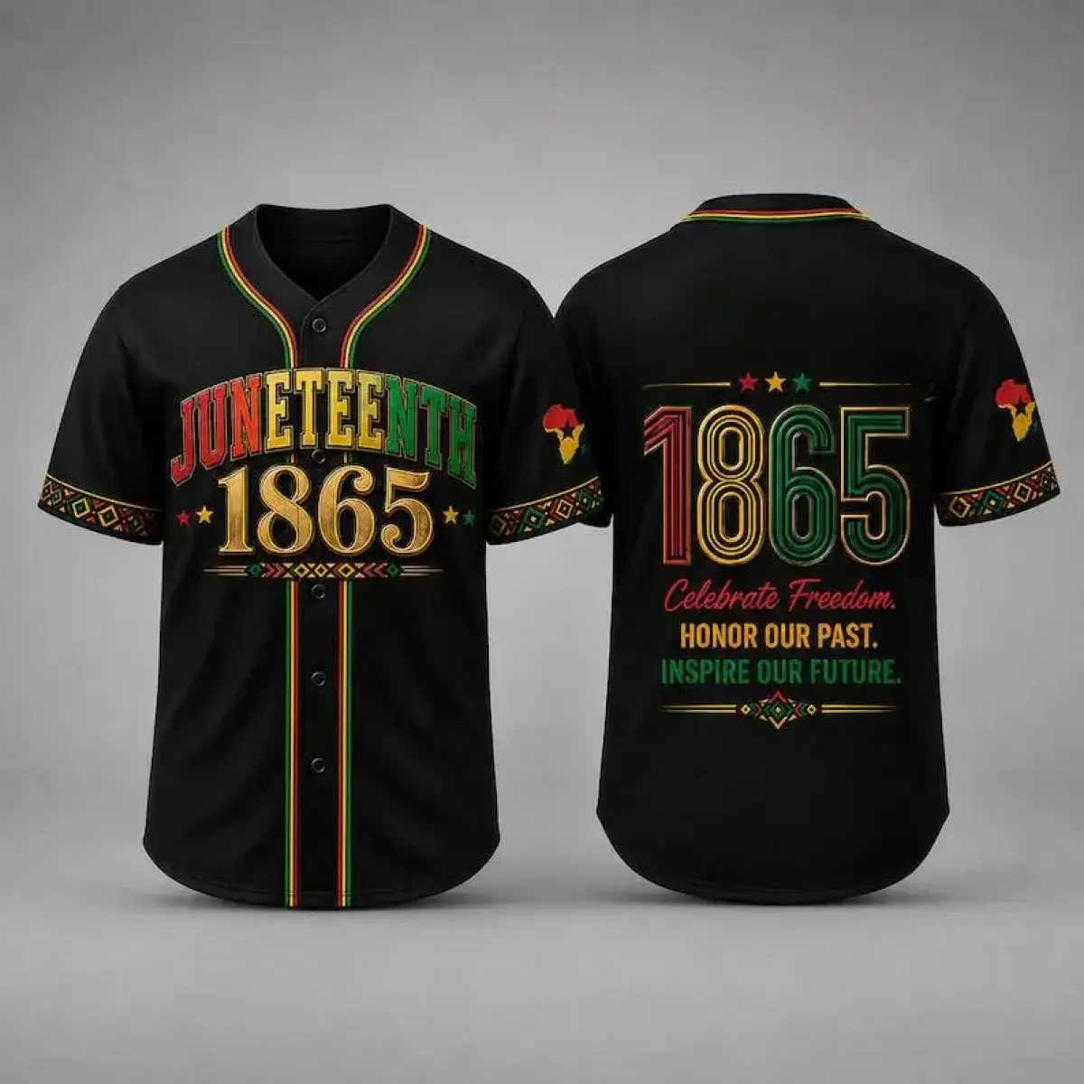 Juneteenth 1865 Baseball Jersey, All Print Baseball Jersey, Black History Juneteenth Freedom Gift, Casual Freedom Jersey