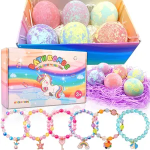 Unicorn Bath Bombs with Surprise Inside for  Girls, Bath Bombs Girl Birthday Gifts for Surprise Gifts for Girls, Bath Bombs Unicorns Gifts for Girls with Jewelry Toys Inside