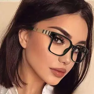 Retro Blue Light Blocking Glasses for Women Men Rectangular Transparent Frame Lightweight Anti Eye Strain Non Prescription Computer Glasses Flexible Temple Office Work Gaming Daily Wear Travel summerwins
