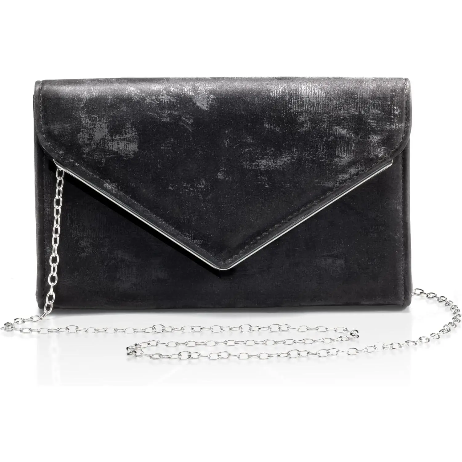 Women Flap Evening Clutch Vegan Leather Purse for Bridal Wedding Prom Party