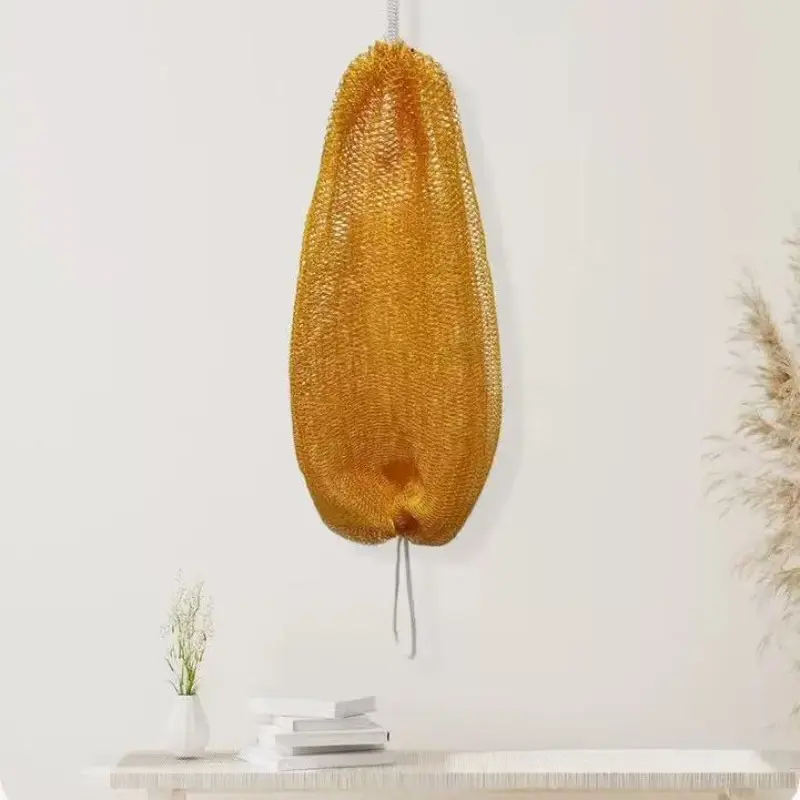 African Mesh Bath Sponge, 12x32 Inches, Exfoliating Body Scrubber, Light Nylon, Korean Style, Back and Body Cleansing Sponge, African Net Sponge Exfoliating