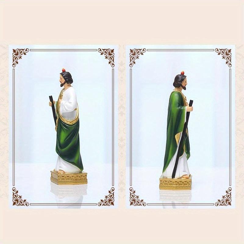 8 Inch St. Jude Statue, Religious Resin St. Jude Statue, Religious Colorful Gift St. Jude Tadeo Statue, Suitable for Religion and Worshippers Praying at Home, Collection of Decorative Statues (8.5 Inch), Christmas Gift, Black Friday
